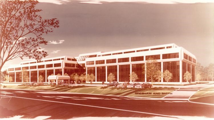 HCA Healthcare’s Nashville headquarters from the 1980s